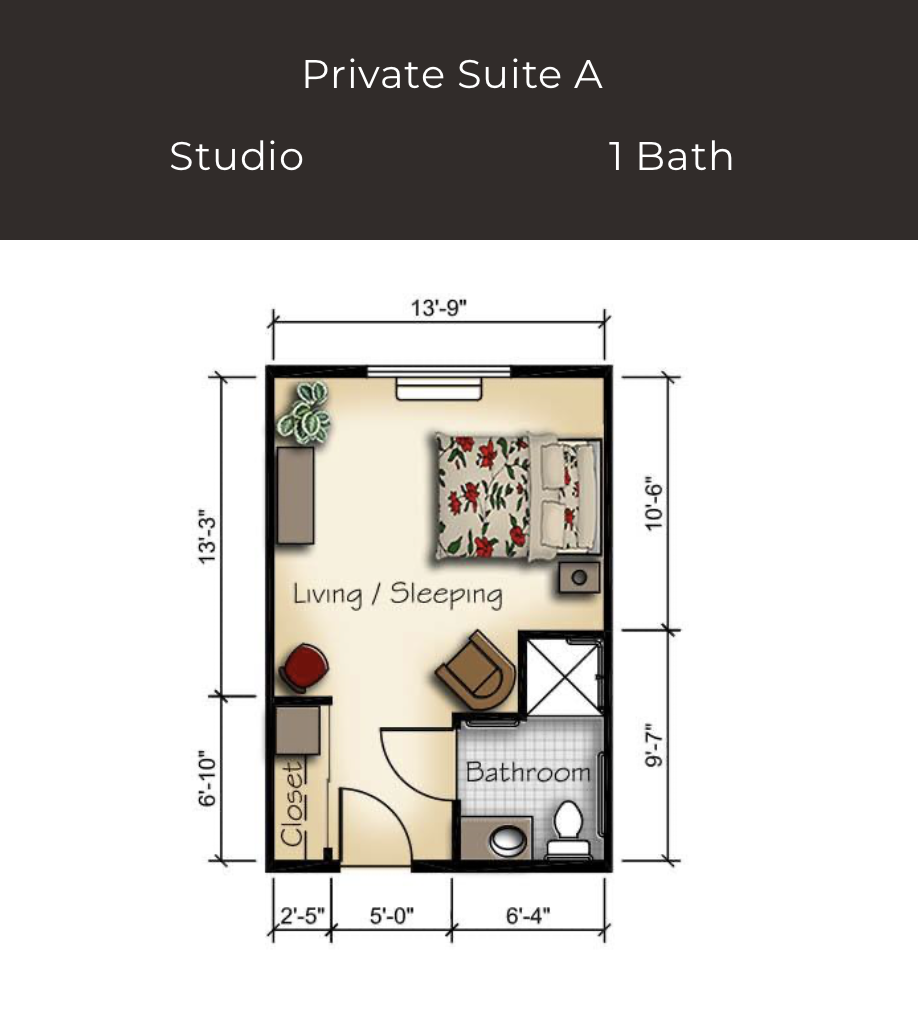Private Suite A - Studio - 1 Bed / 1 Bath