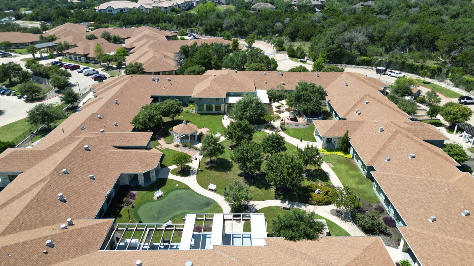 Front Center Courtyard Aerial