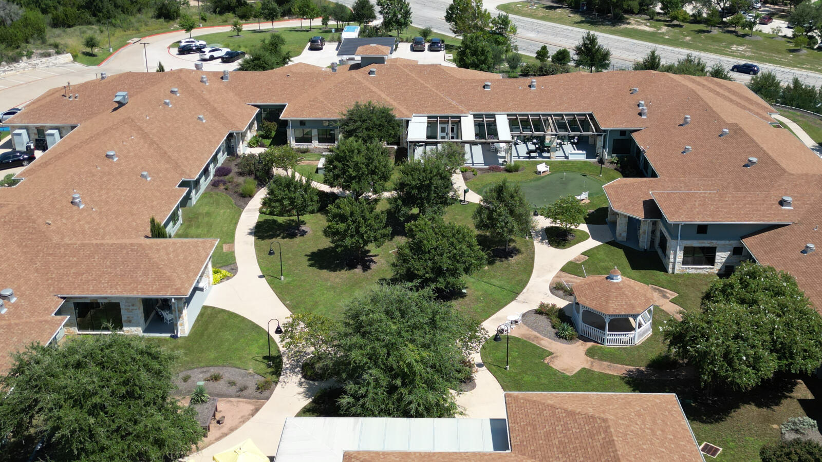 Rear Center Courtyard Aerial
